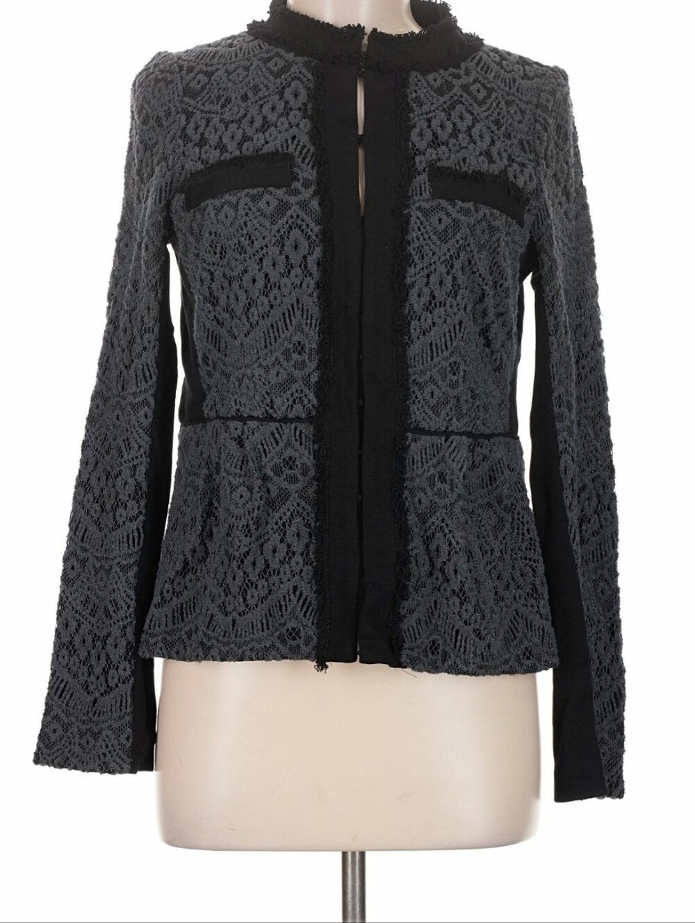 Nanette Lepore Women’s Black Lace-Overlay Jacket